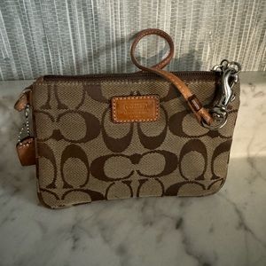 Coach Brown Small Wristlet